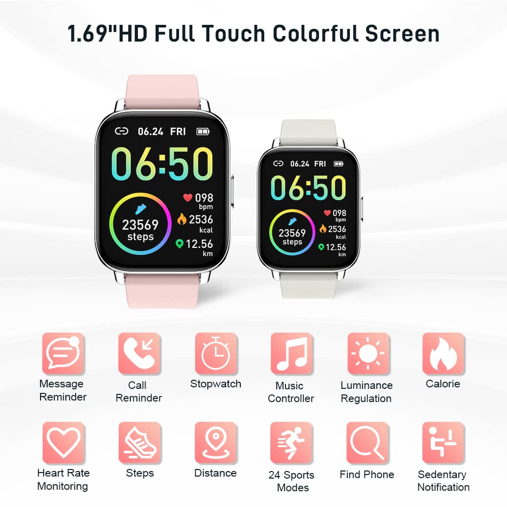Motast Smart Watch, Fitness Tracker 1.69'' HD for Men Women