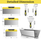 suokoun Paint Wallpaper Scraper Set, 2'', 4'', 6'', 8'' Stainless Steel Paint Scraper Set with Soft Handle, Plastering Tools for Drywall(4 Pack)