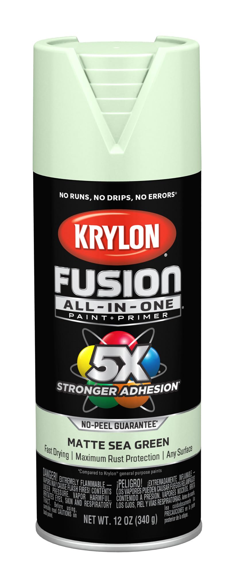 Krylon Fusion All-In-One, Metallic, Black Stainless Steel, 12 oz