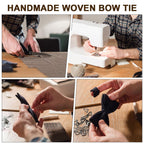 URAQT Men Pre-Tied Solid Satin Bow Tie, Adjustable Formal Bowtie