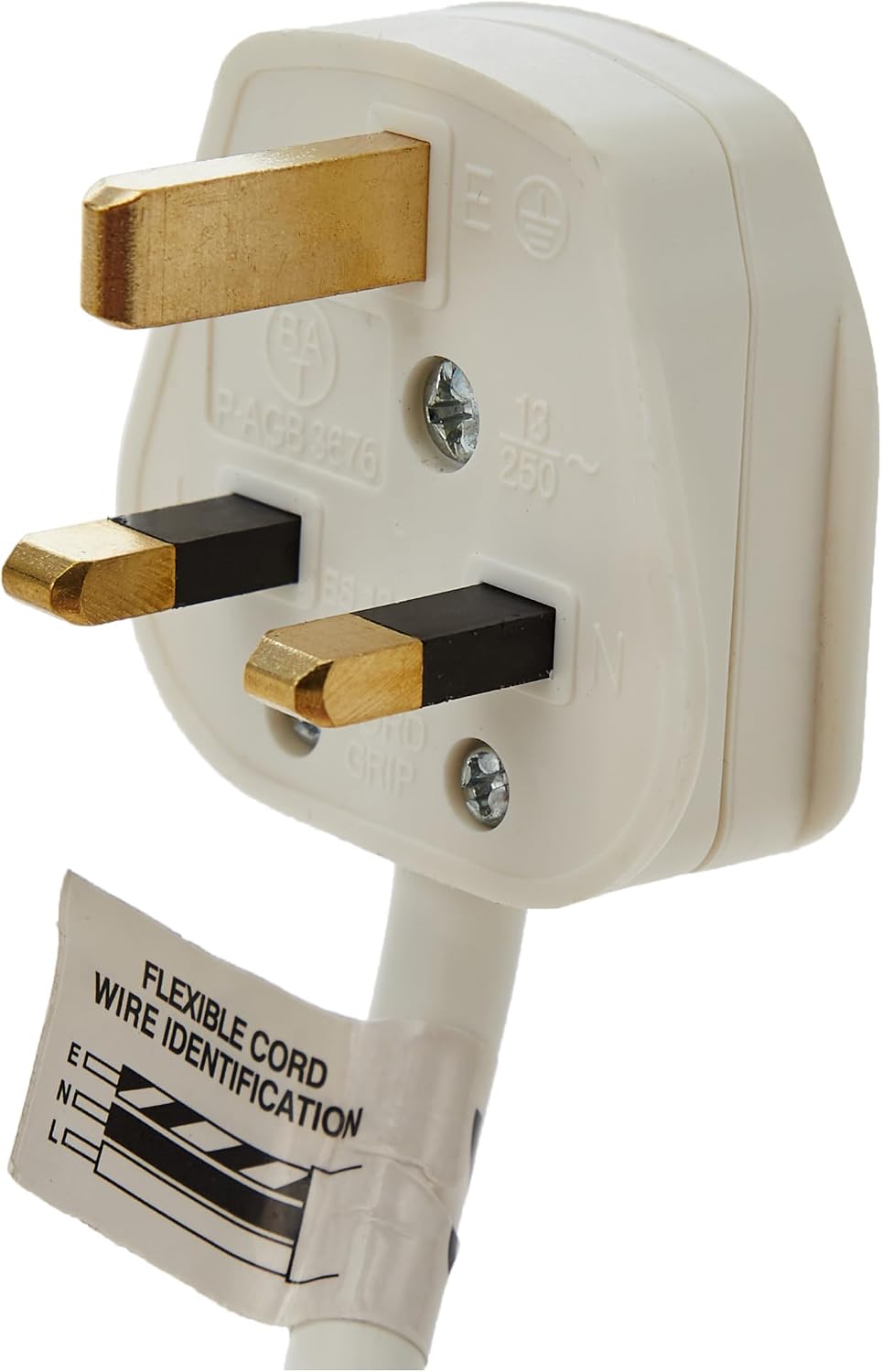 Brennenstuhl Extension Cable for home and office (2m cable for indoor use, with socket 13 A BS) white