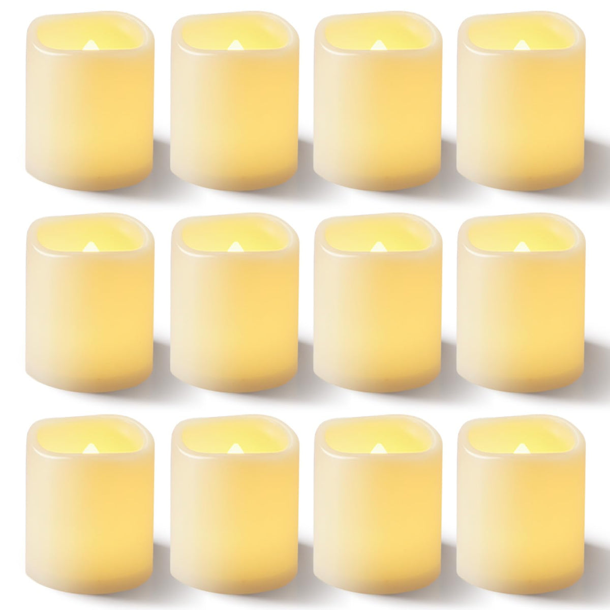 Homemory 24 Pack Red Flameless Flickering LED Votive Tealights Candles