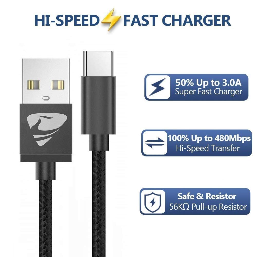 USB C Charger Cable 3M 2Pack Type C Charger Fast Charging 3A Lead Braided for Samsung Galaxy S23 S22 S21 S20 S10 S9 S8 A12 A13 A20e A21s A53 A70,Google Pixel 7 6,Huawei P30 P40,Sony Xperia,Switch,PS5