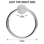 SetSail Towel Holder for Bathroom Wall Matte Black Towel Ring