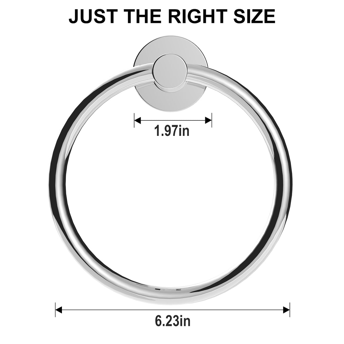 SetSail Towel Holder for Bathroom Wall Matte Black Towel Ring