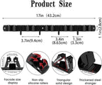 AceMining Broom Holder Wall Mount, 5 Racks 4 Hooks Heavy Duty Mop Organizer
