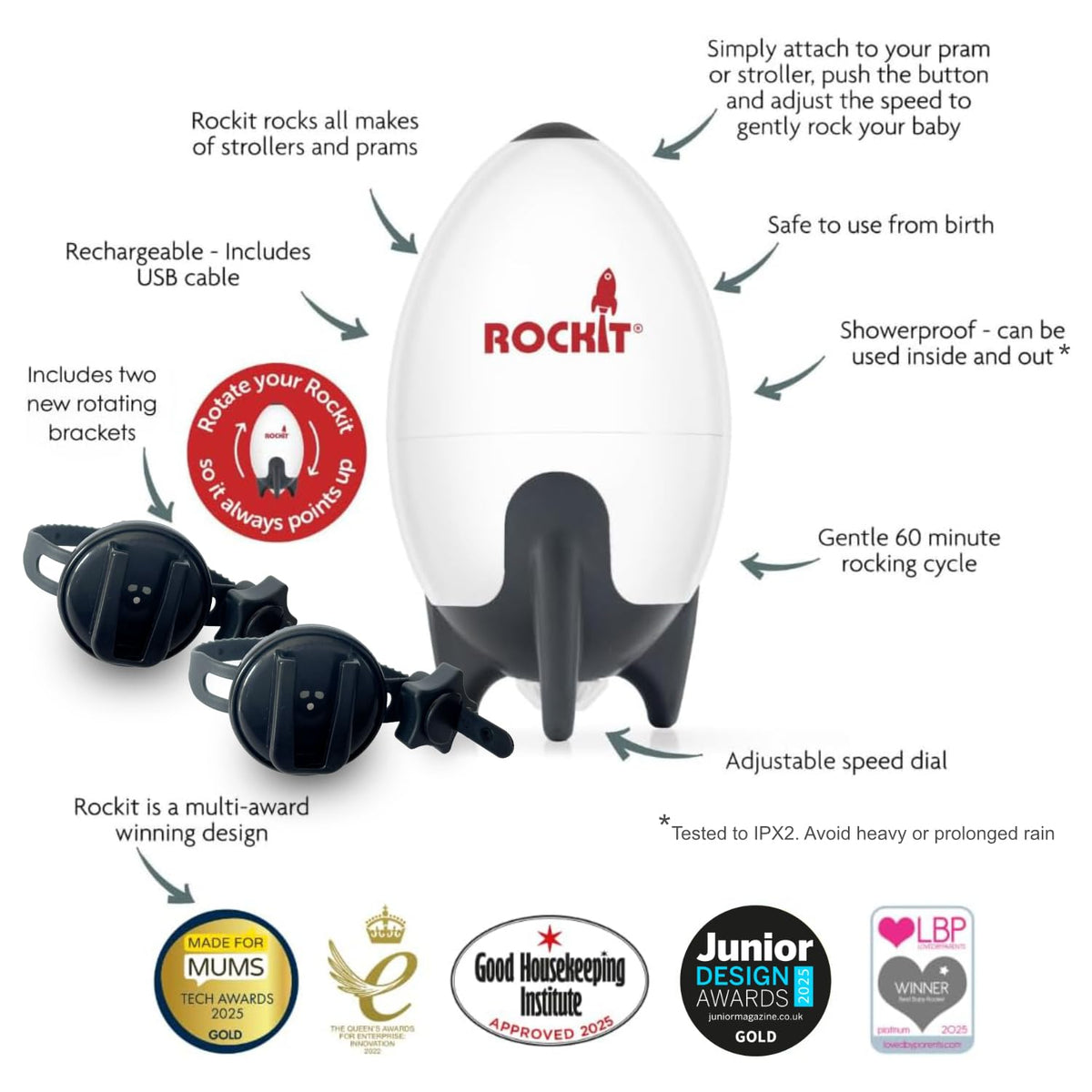 Rockit Rocker Rechargeable Pram Rocker