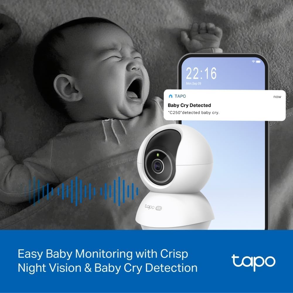 Tapo C201 Full HD Pan/Tilt Indoor Security Camera Pet Camera House Security