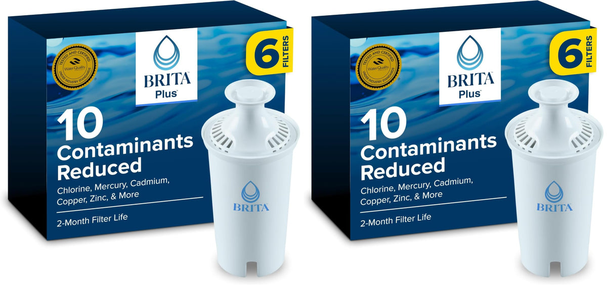 Brita Standard Pitcher and Dispenser Replacement Water Filters, White, 4