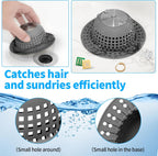 Aluvor Shower Drain Hair Catcher Bathtub Drain Cover Sink Drain Protector