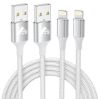 Aioneus iPhone Charger Cable 1M, MFi Certified Lightning Cable Fast iPhone Charging Cable Nylon Braided USB iPhone Charger Lead for iPhone 14 13 12 11 Pro Max XR XS X Max 8 7 6s Plus SE, iPad
