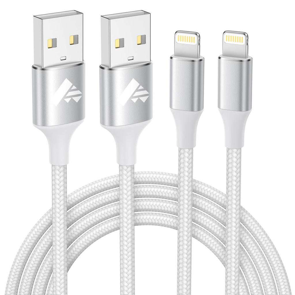 Aioneus iPhone Charger Cable 1M, MFi Certified Lightning Cable Fast iPhone Charging Cable Nylon Braided USB iPhone Charger Lead for iPhone 14 13 12 11 Pro Max XR XS X Max 8 7 6s Plus SE, iPad