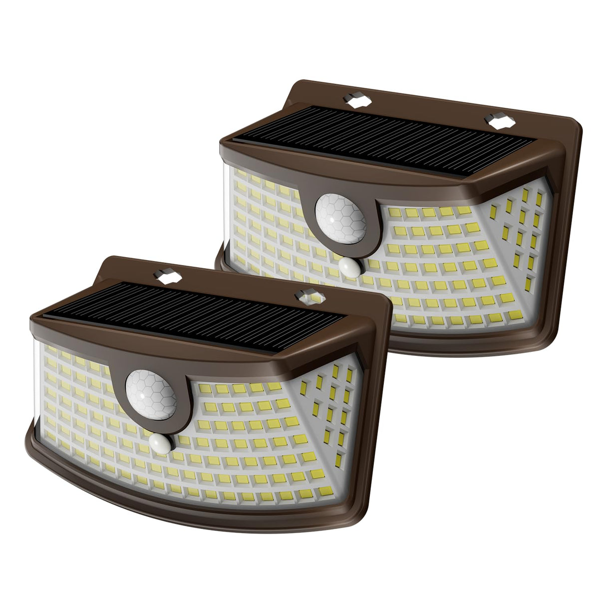 Aootek Solar Motion Sensor Lights Outdoor 120 LEDs, Black, 6 Pack