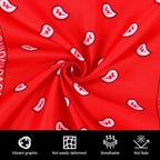 Aomig Bandana Head Scarf for Men and Women, Stylish Cowboy Headband Handkerchief, Multi-purpose Hair Scarf Paisley Print Unisex Headwraps, Bib Party Face Covering Headwear for Motorcycling