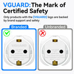 VGUARD European to UK Plug Adaptor, BS8546 Certified EU to UK Adapter