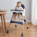 Baby High Chair Foldable Highchair, High Chairs for Babies and Toddlers Adjustable Height & Reclining Seat Detachable Double Tray, Ergonomic Feeding Portable Highchairs for Newborn 6 Months to 5 Years