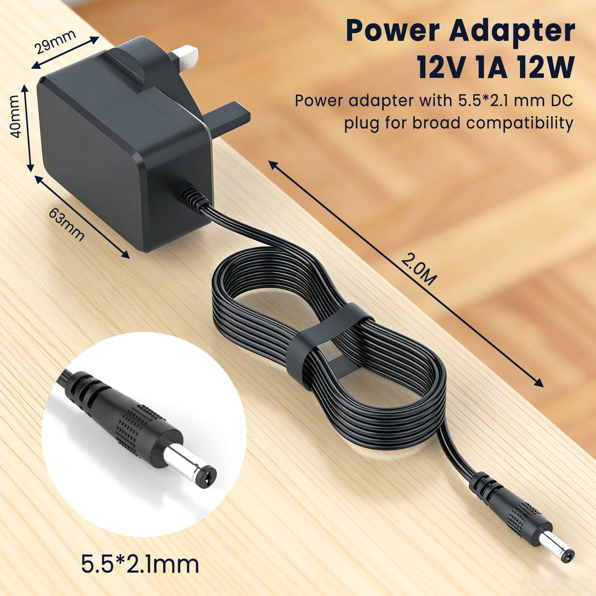 65W Laptop Charger Compatible with Microsoft Surface Pro Laptop Book Go