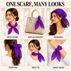WESTEND CHOICE Square Chiffon Scarves Women's Neck Scarf 50s Retro Bandana