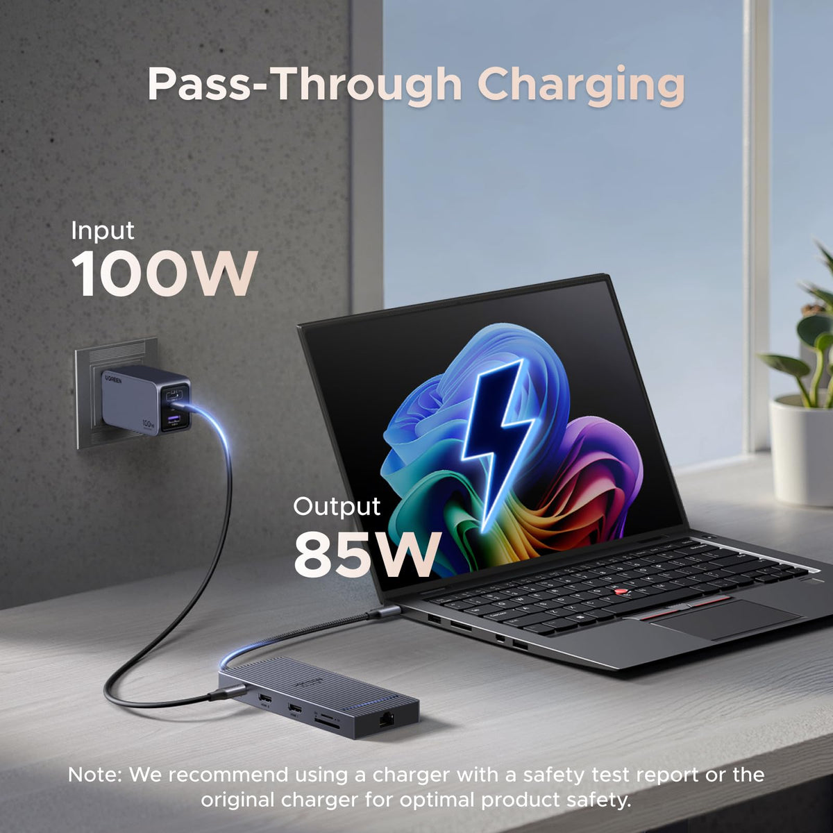 UGREEN Laptop Docking Station Dual Monitor, Dual 4K@60Hz 7-in-1 USB C Hub