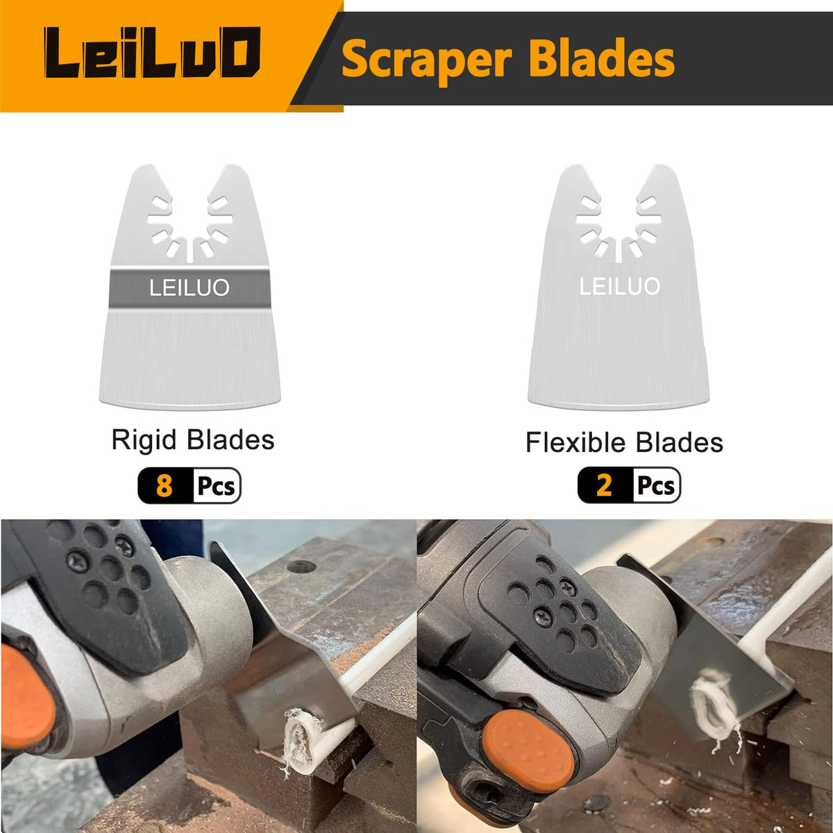 LEILUO 32Pcs Oscillating Tool Blades Wood Metal Multitool Blades Set