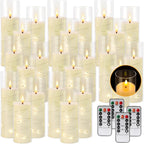 YOROXRG Solar flameless Candles Outdoor Waterproof,Dusk to Dawn Outdoor Lighting, Flickering fameless Reusable LED Light Candles for Lantern Garden Camping and Home Decor, 3D Wick (3"X6") Set of 2