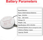 Warriors 5X CR2016 Batteries, 3V Lithium Coin Batteries