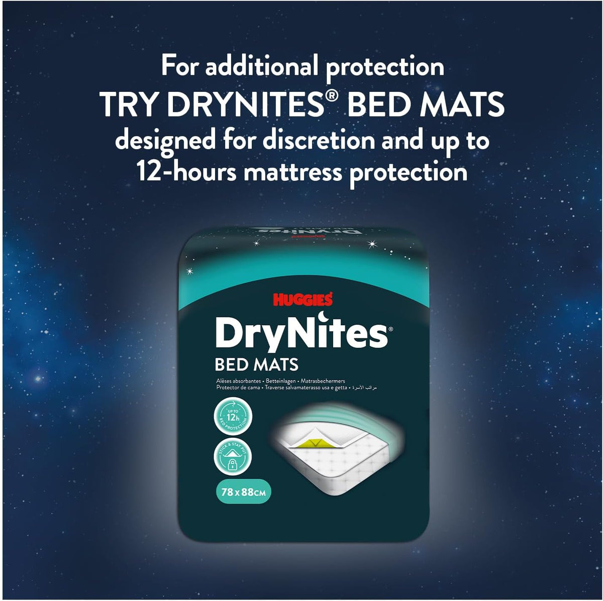 HUGGIES DryNites, Pyjama Pants, Girls 8-13 Years (30-48KG), 52 x Bedwetting Pants, Up to 100% Leak Free Nights