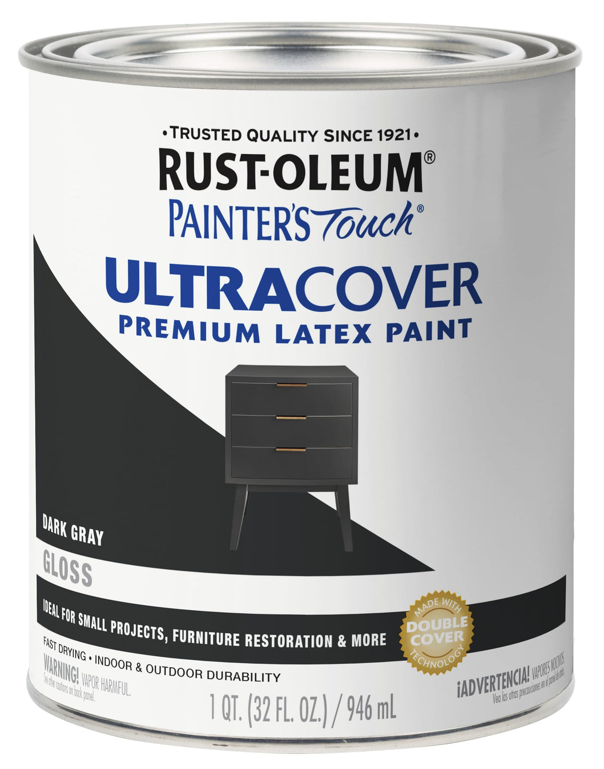 Rust-Oleum Painter's Touch Latex Brush-On Paint, Flat Black