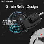HUANCHAIN Indoor Black Extension Cord 3 FT Waterproof 16/3 Gauge