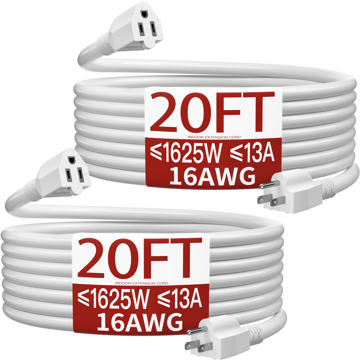 Skrizcable 16/3 15 FT Outdoor Extension Cord Waterproof, Black Power Cord