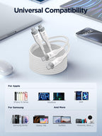 USB C to USB C, 100W 5A Fast Charging Cable [2Pack/2M] USB Type C Charger Fast Charge Lead Usbc to Usbc Cable for iPhone 15 16 17 Pro Max Plus iPad Pro MacBook Samsung Galaxy S23 S22 S24 S25 Ultra etc