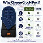 CrocnFrog Universal Baby Bunting Footmuff - Cosy Toes Fit Toddler Foot Muff for Stroller, Buggy, Pushchair & Pram Footmuffs Comes with Warm and Soft Polar Fleece Water, Wind
