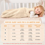 Yoofoss Baby Sleeping Bag 2.5 Tog 12-18 Months Grey