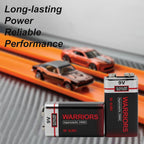 Warriors 4X 9V Alkaline Batteries, 6LR61, Long Lasting Power