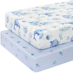 Next to Me Crib Sheets 83x50 cm Fitted 2 Pack Bedside Crib Sheets