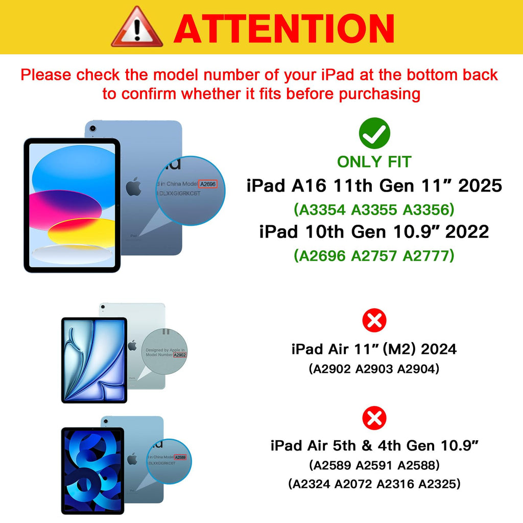 ProCase 2 Pack Screen Protector for iPad A16 2025 11th 11"/10th 2022 10.9"
