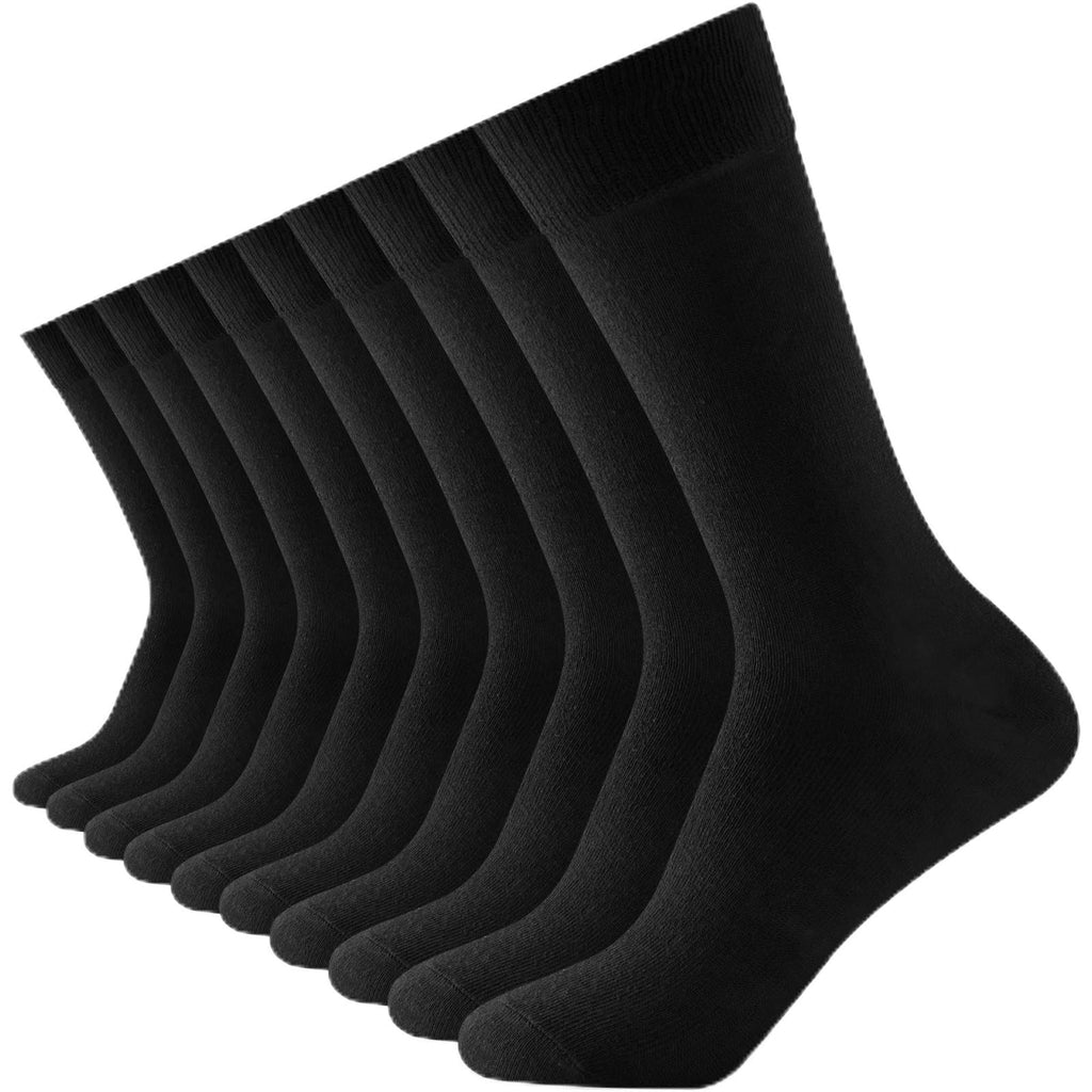 Cirorld 6/10 Pairs Mens Black Socks, Breathable Causal Cotton Socks Men