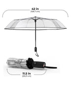 Repel Windproof Travel Umbrella - Compact & Withstands Winds up to 100MPH, Strongest Premium Auto Folding Umbrella for Rain and Sun - Durable, Light & Portable for Women & Men, Fits Backpack & Cars