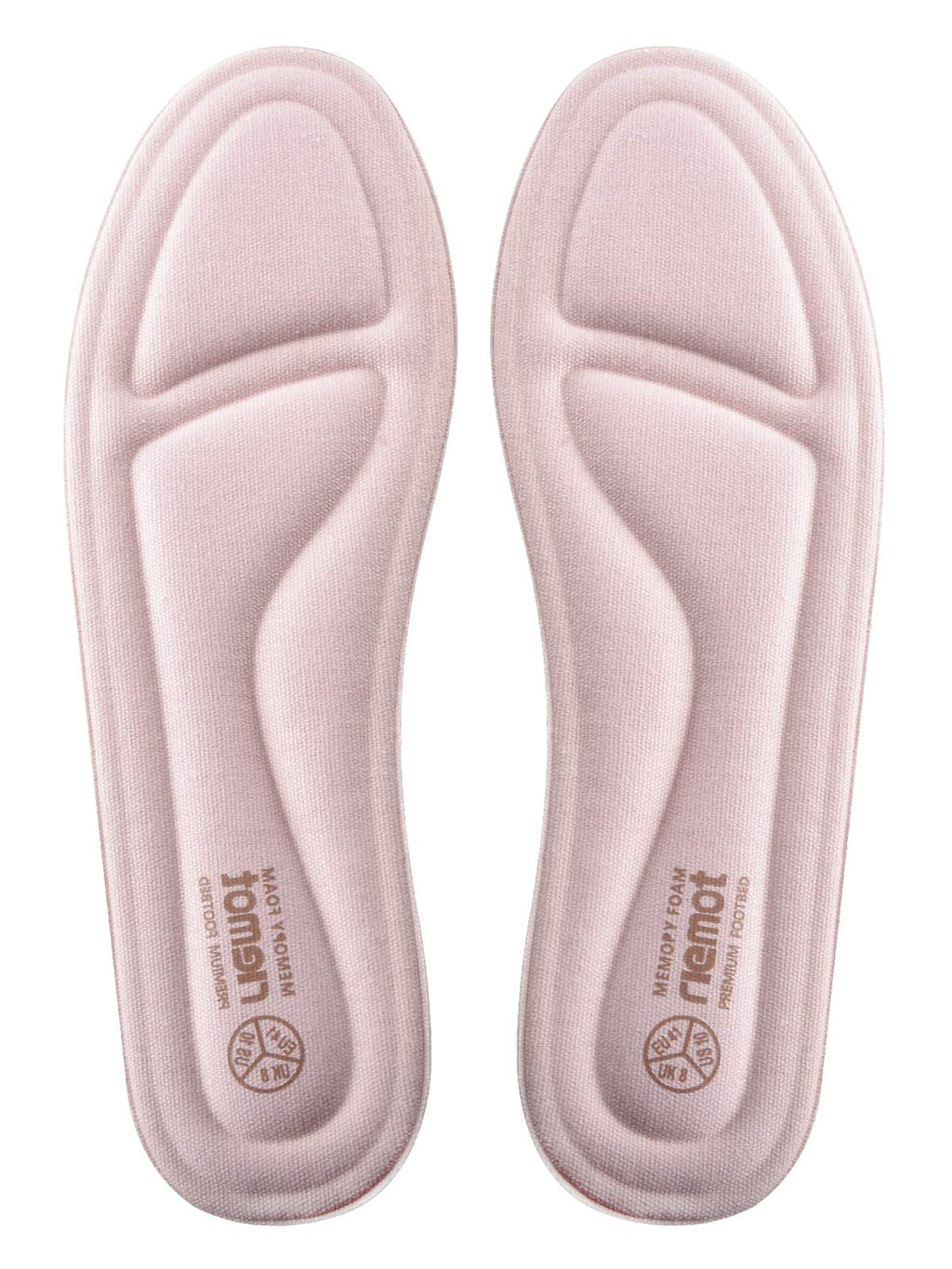 riemot Memory Foam Insoles for Men and Women - Replacement Shoe Inserts Comfort Cushioning for Sports Shoes, Trainers, Sneakers, Work Boots and Walking Shoes, Black with Yellow Base, UK8 / EU42