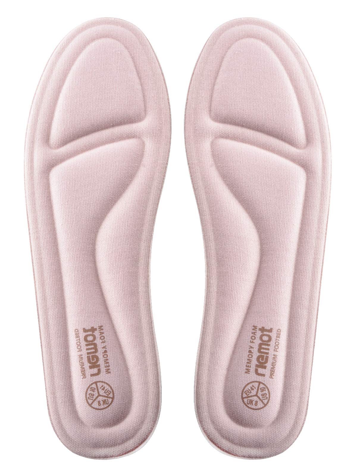 riemot Memory Foam Insoles for Men and Women - Replacement Shoe Inserts Comfort Cushioning for Sports Shoes, Trainers, Sneakers, Work Boots and Walking Shoes, Black with Yellow Base, UK8 / EU42