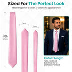 Trimming Shop 5cm Slim Skinny Solid Colour Necktie for Mens