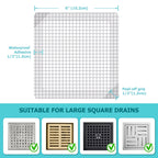 25 Pack Disposable Shower Drain Hair Catcher Mesh Stickers - Peel & Stick Drain Strainers to Prevent Clogs, Strong Waterproof Adhesive, Mess-Free Disposable Drain Covers for Shower & Bathtub