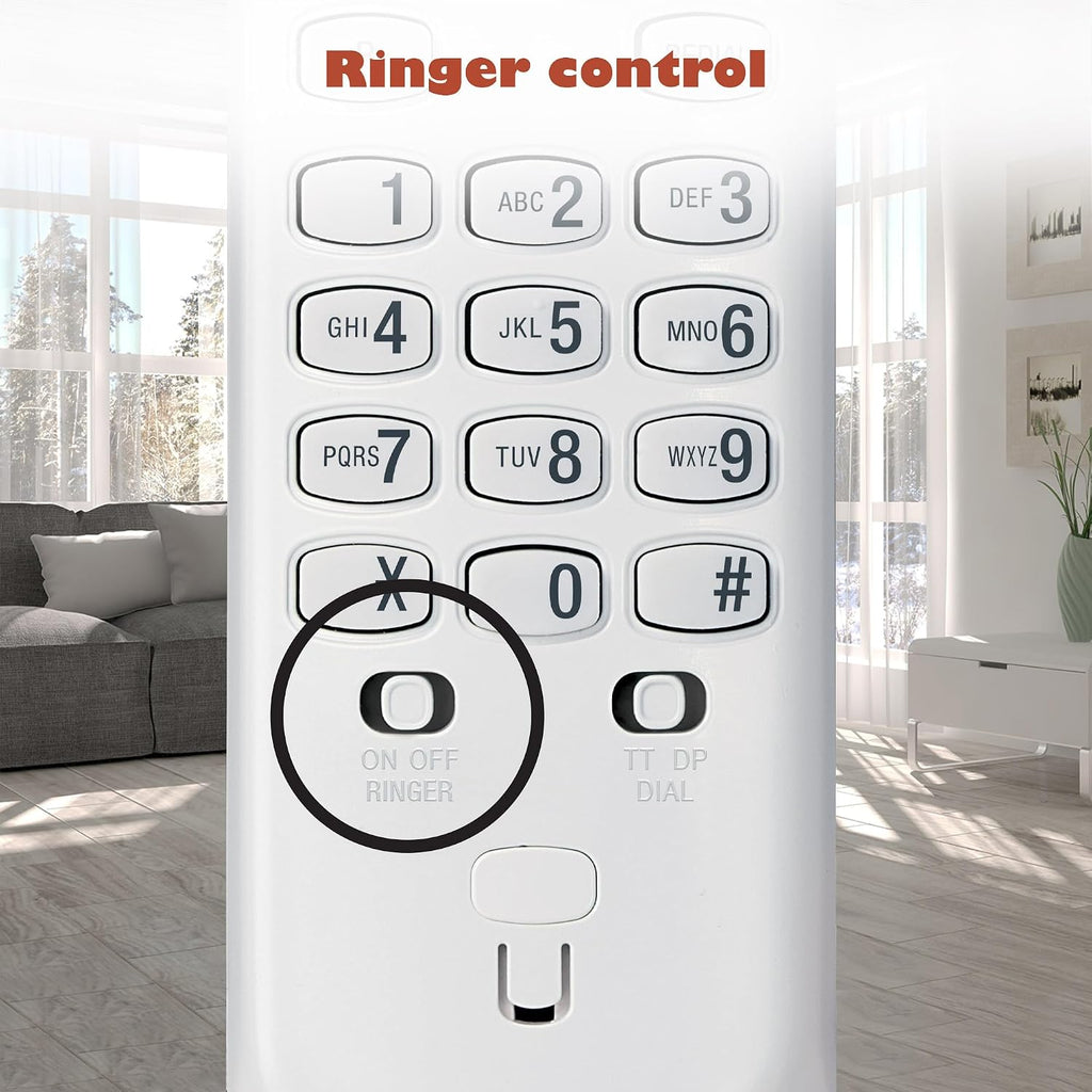 VTech CD1100 Trimstyle Corded Home Phone.No AC Power Required,Landline Phone with last number redial key,ringer control,receiver volume control,recall key,hearing aid compatible,table&wall mountable