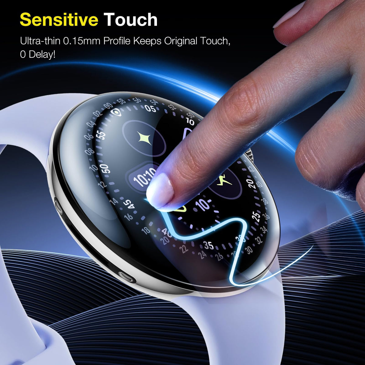 LK 6 Pack Screen Protector for Apple Watch Series 9 8 7 41mm/Series SE 6 5 4 40mm, Screen Protector Compatible for Apple Watch 40/41mm, High Definition, Bubble Free, Clear Flexible TPU Film