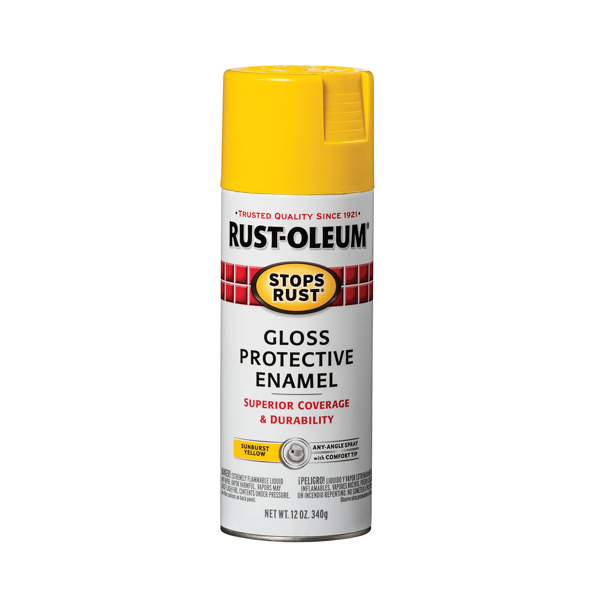 Rust-Oleum 7776830 Stops Rust Spray Paint, 12 oz, Flat Black
