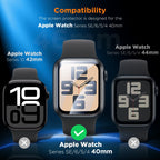 LK 6 Pack Screen Protector for Apple Watch Series 9 8 7 41mm/Series SE 6 5 4 40mm, Screen Protector Compatible for Apple Watch 40/41mm, High Definition, Bubble Free, Clear Flexible TPU Film