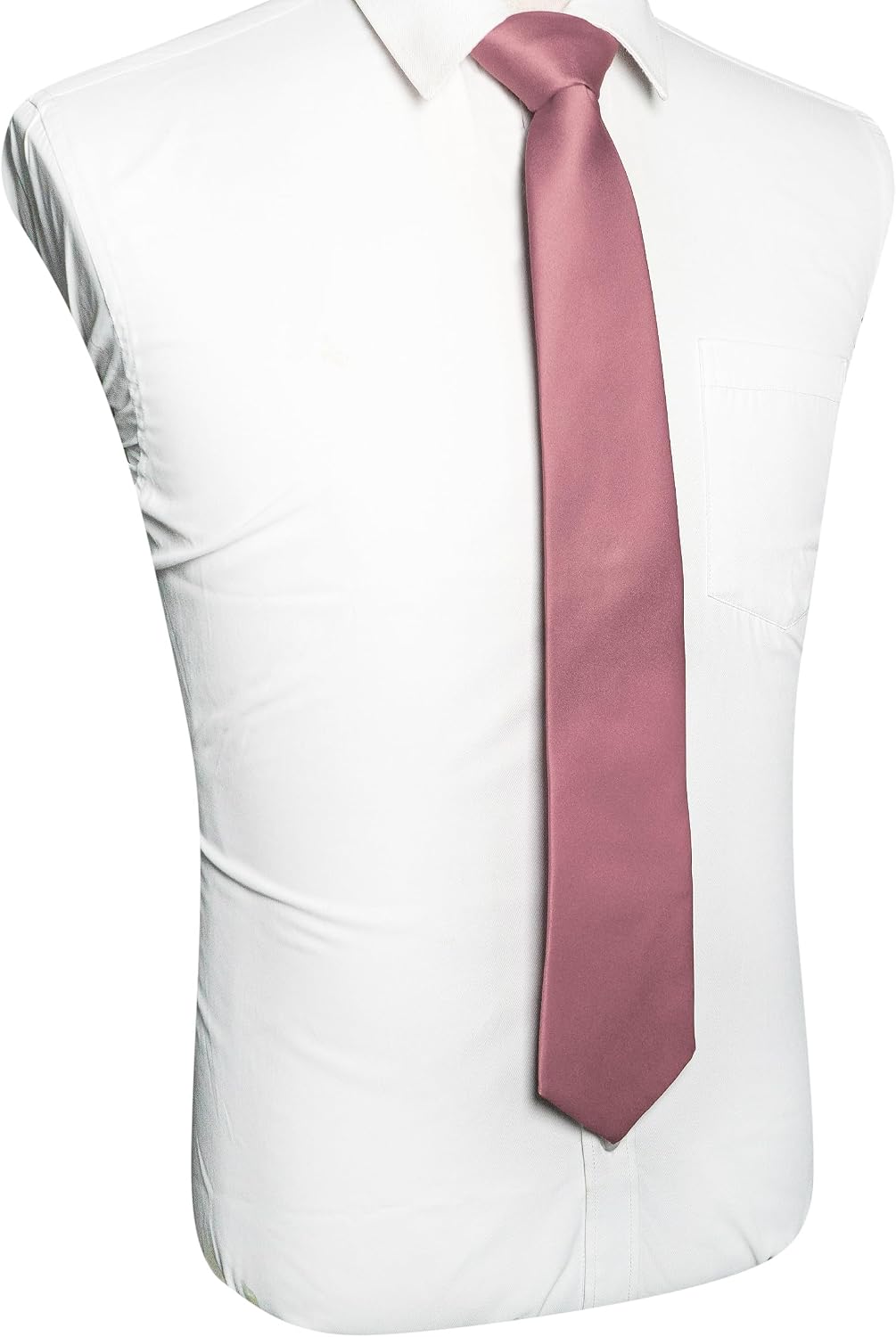 RBOCOTT Solid Color Tie Mens Necktie for Business and Wedding Party