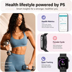 Smart Watch for Men Women Answer/Make Call, 1.85" Smartwatch, Fitness Watch with Heart Rate Blood Pressure Sleep Monitor,IP68 Waterproof Step Counter Watch Compatible Android IOS black