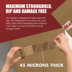 Merrimen Strong Heavy Duty Roll Pack Brown Packaging Tape, Secure Sticky Sealing Tape for Parcel Boxes, Moving Boxes, Large Postal Bags for Long Term Storage, (48MM x 66M) (3 rolls, Brown)