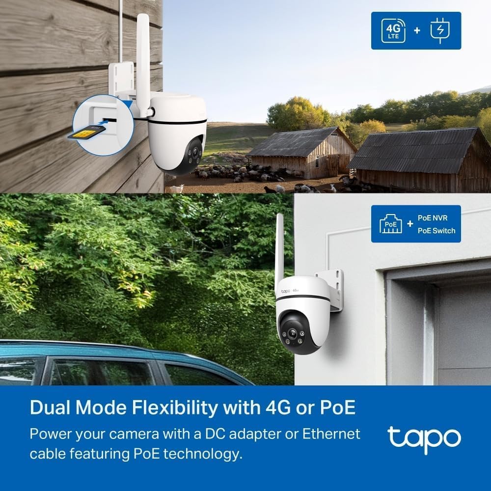 Tapo TC46 4K 8MP Pan/Tilt Outdoor Security Camera CCTV Camera